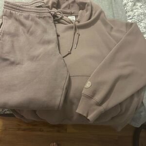 PINK Victoria's Secret Taupe Hoodie and matching joggers